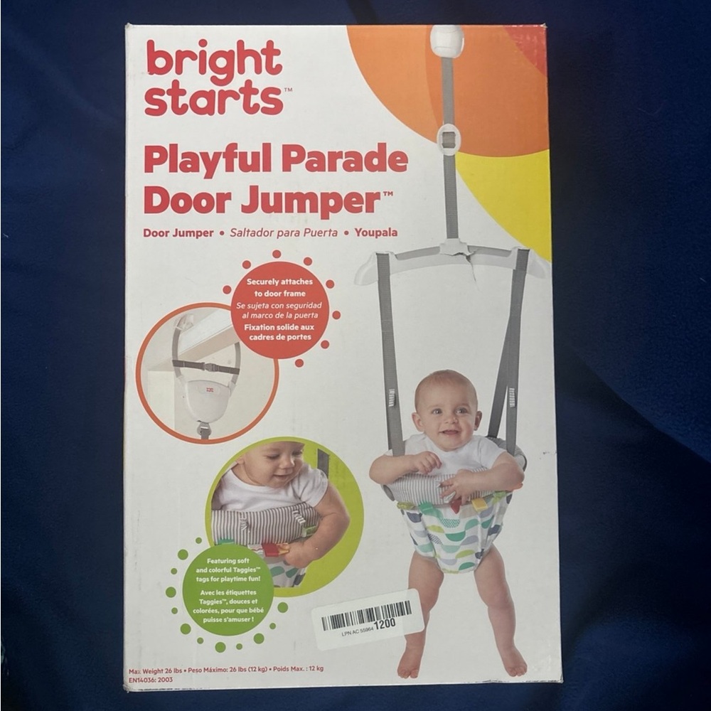 Bright Starts Playful Parade Door Jumper for Baby with Adjustable Strap